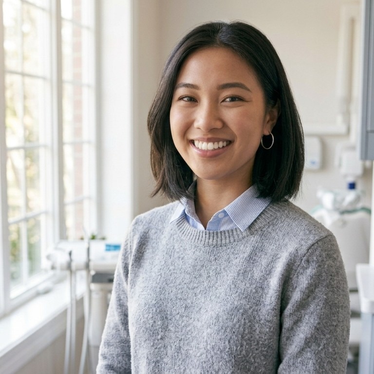 A smiling young woman