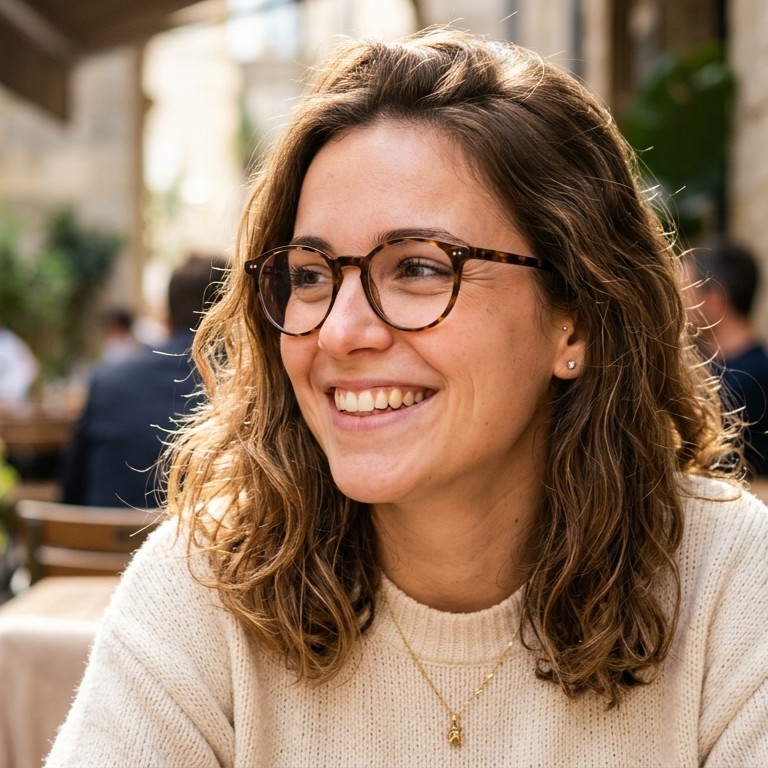 A happy young woman