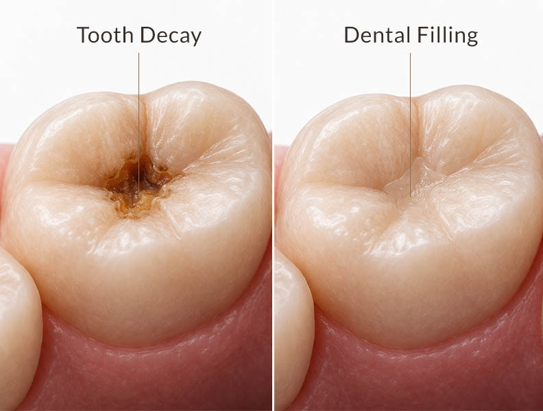 Cavity Filling Before and After