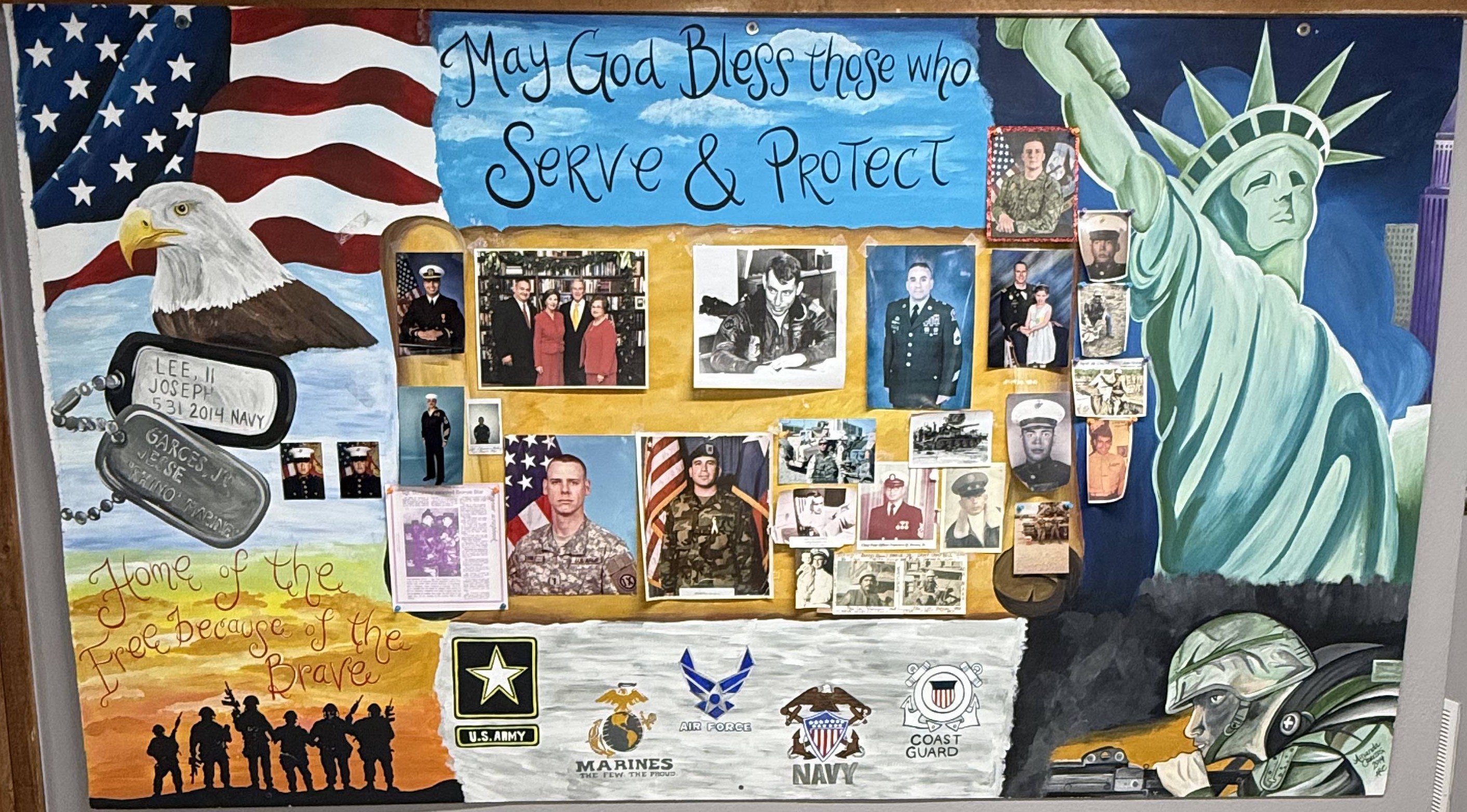 Mural honoring veterans